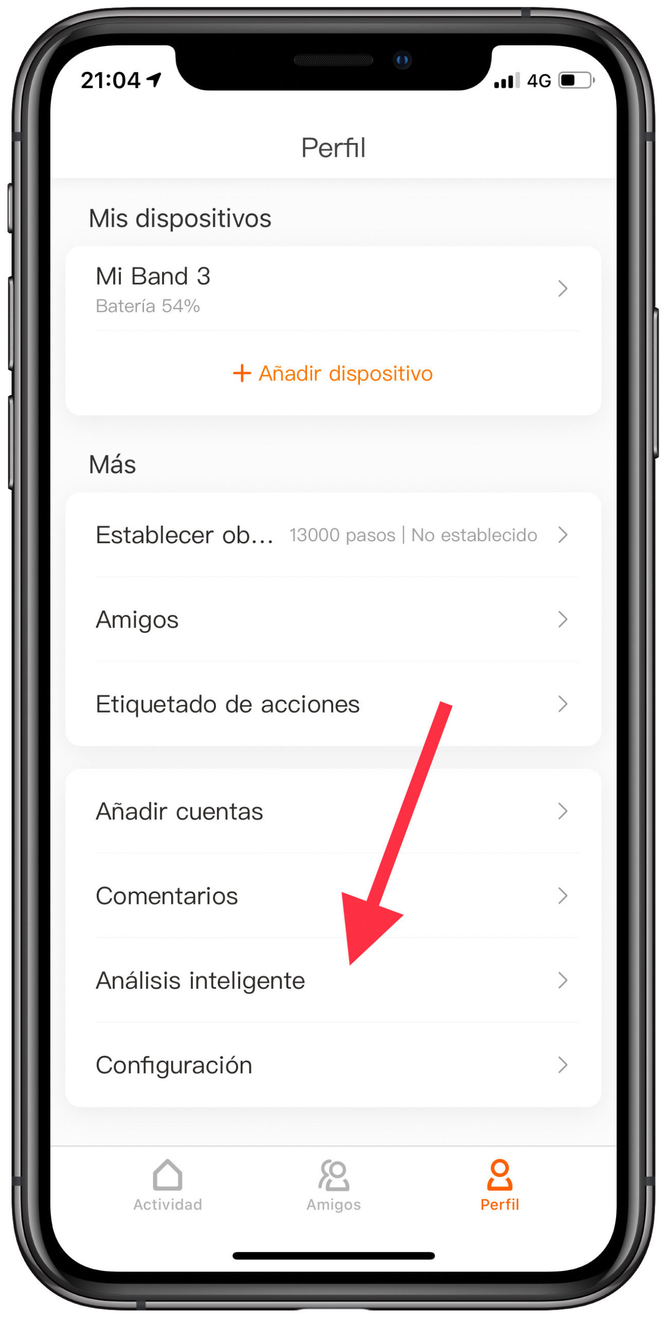 análisis análisis del sueño en la Mi Band 1