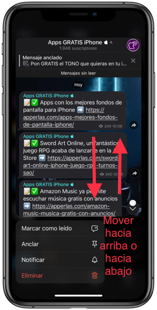 moverse Telegram sin entrar al chat 1