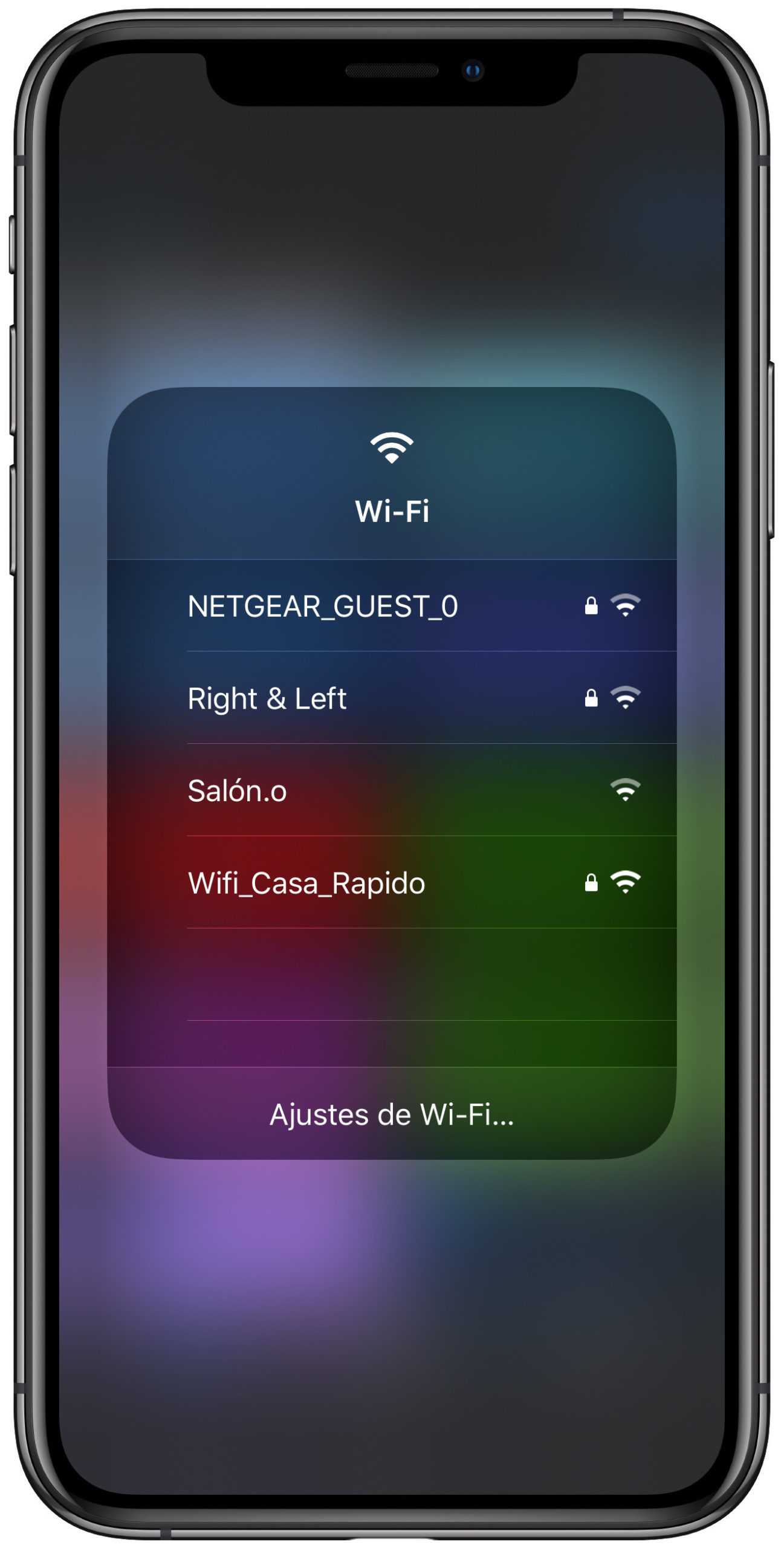 conectarte wifi desde el centro de control 2