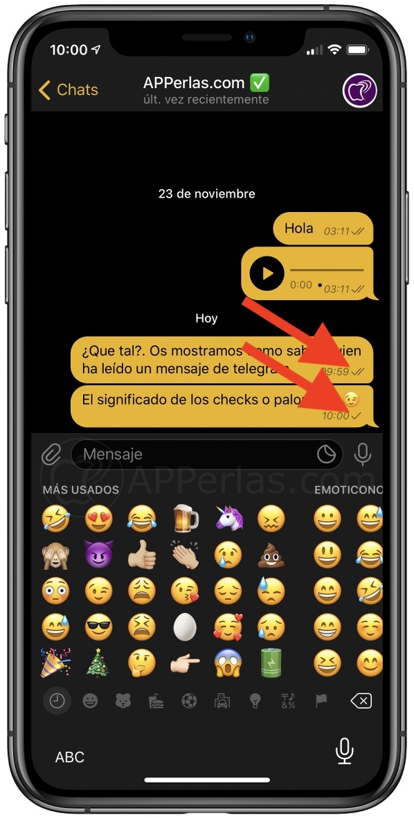 Significado de los Checks de Telegram Significado de los Checks de Telegram