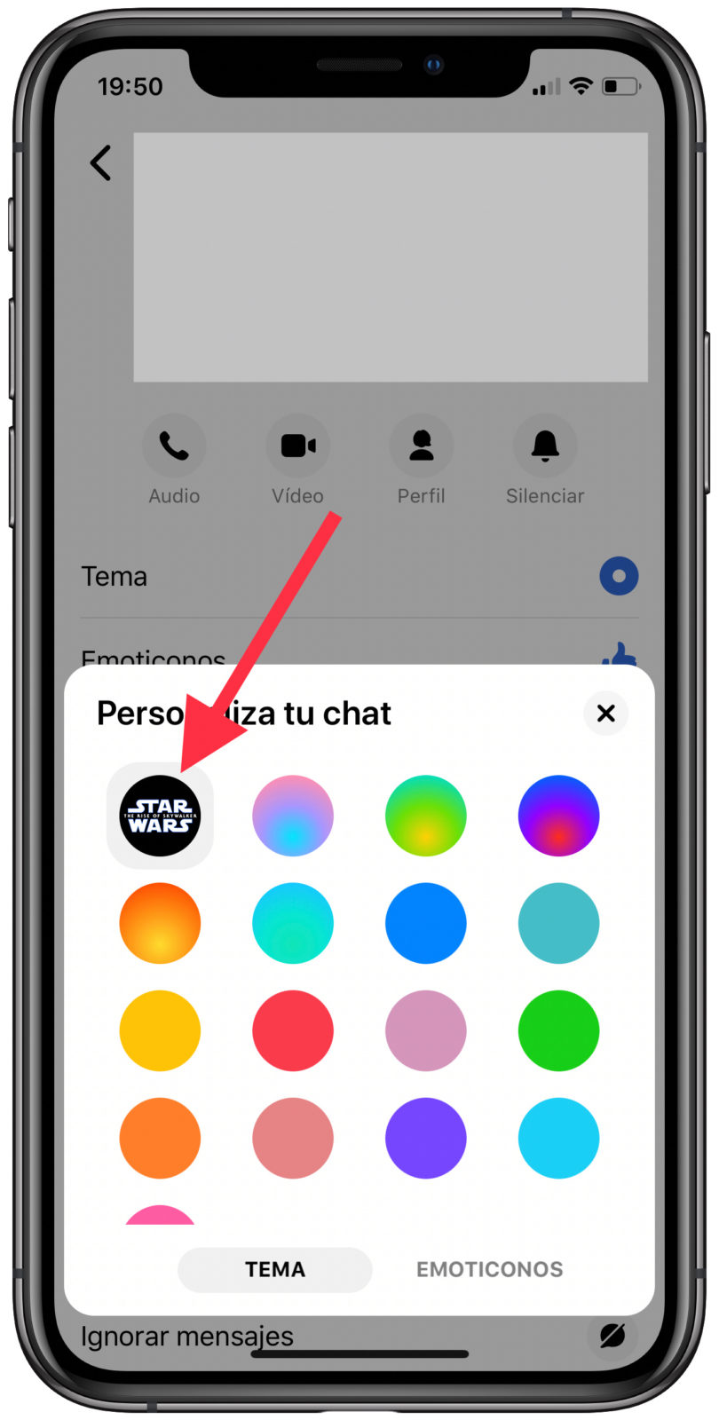 seleccionar Star Wars en Facebook Messenger 1