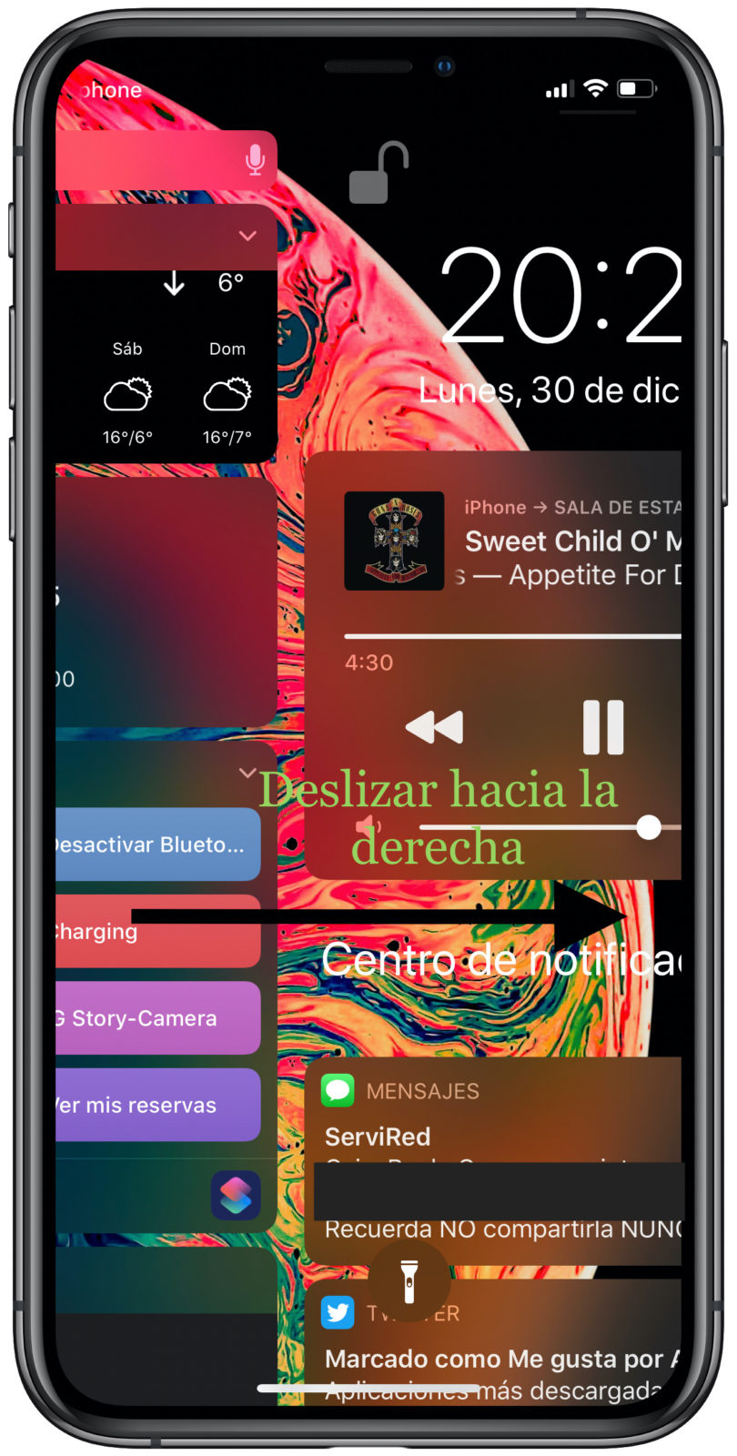 deslizar widgets de iOS 1