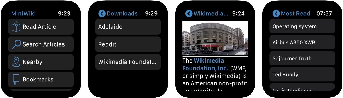 La wikipedia en el Apple Watch La wikipedia en el Apple Watch