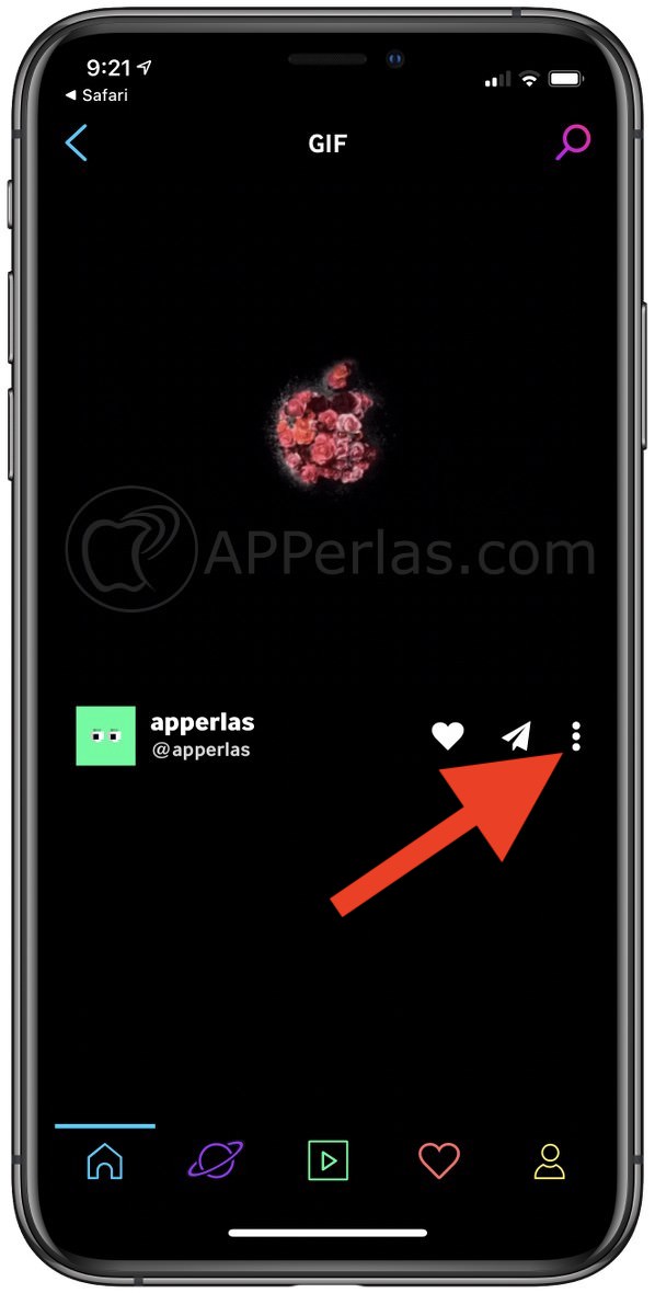 Elige la opción de los 3 puntos Elige la opción de los 3 puntos
