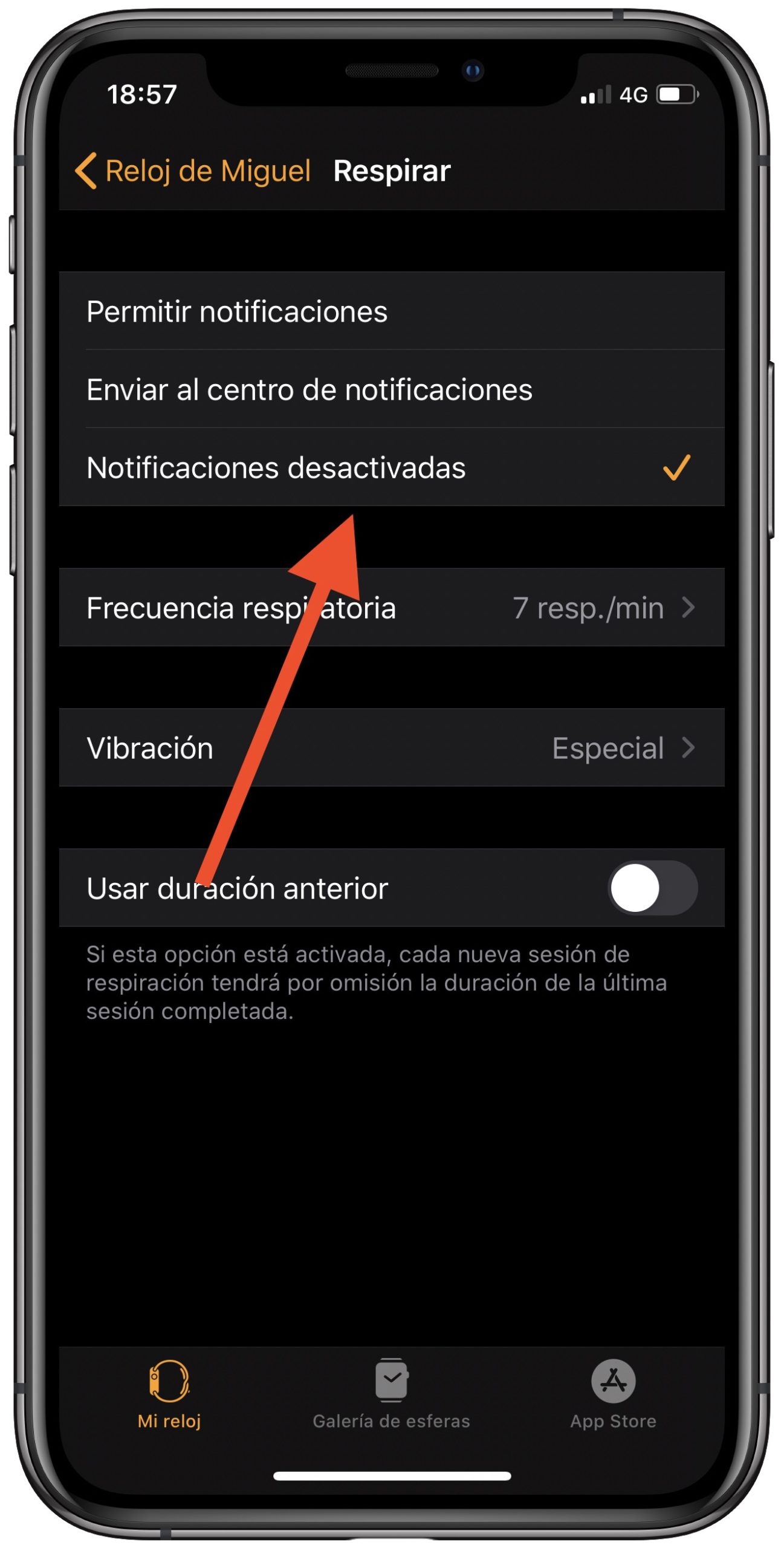 marcar notificaciones de respirar 1