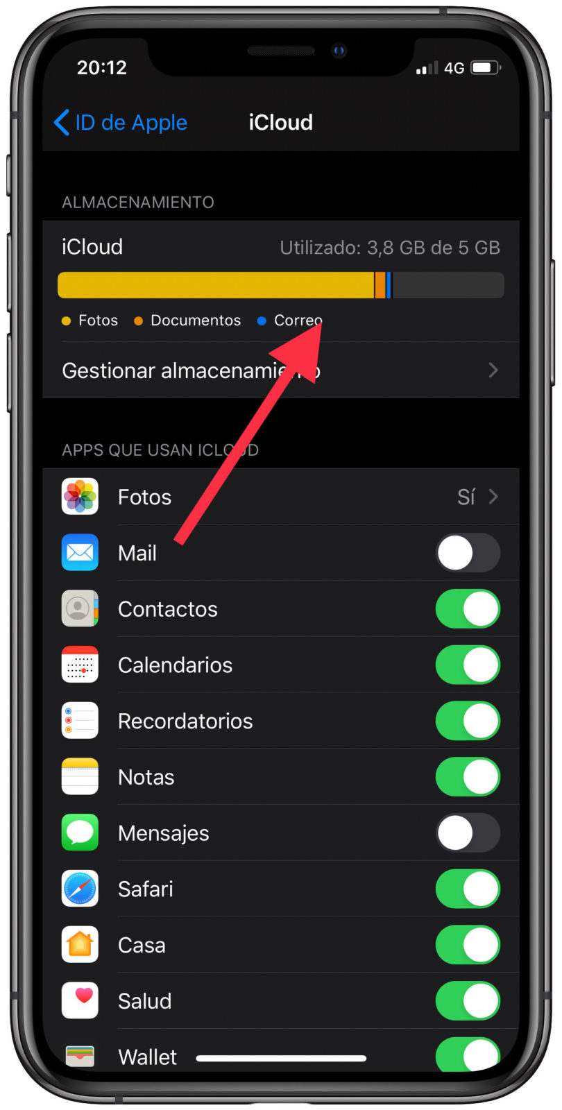 espacio almacenamiento