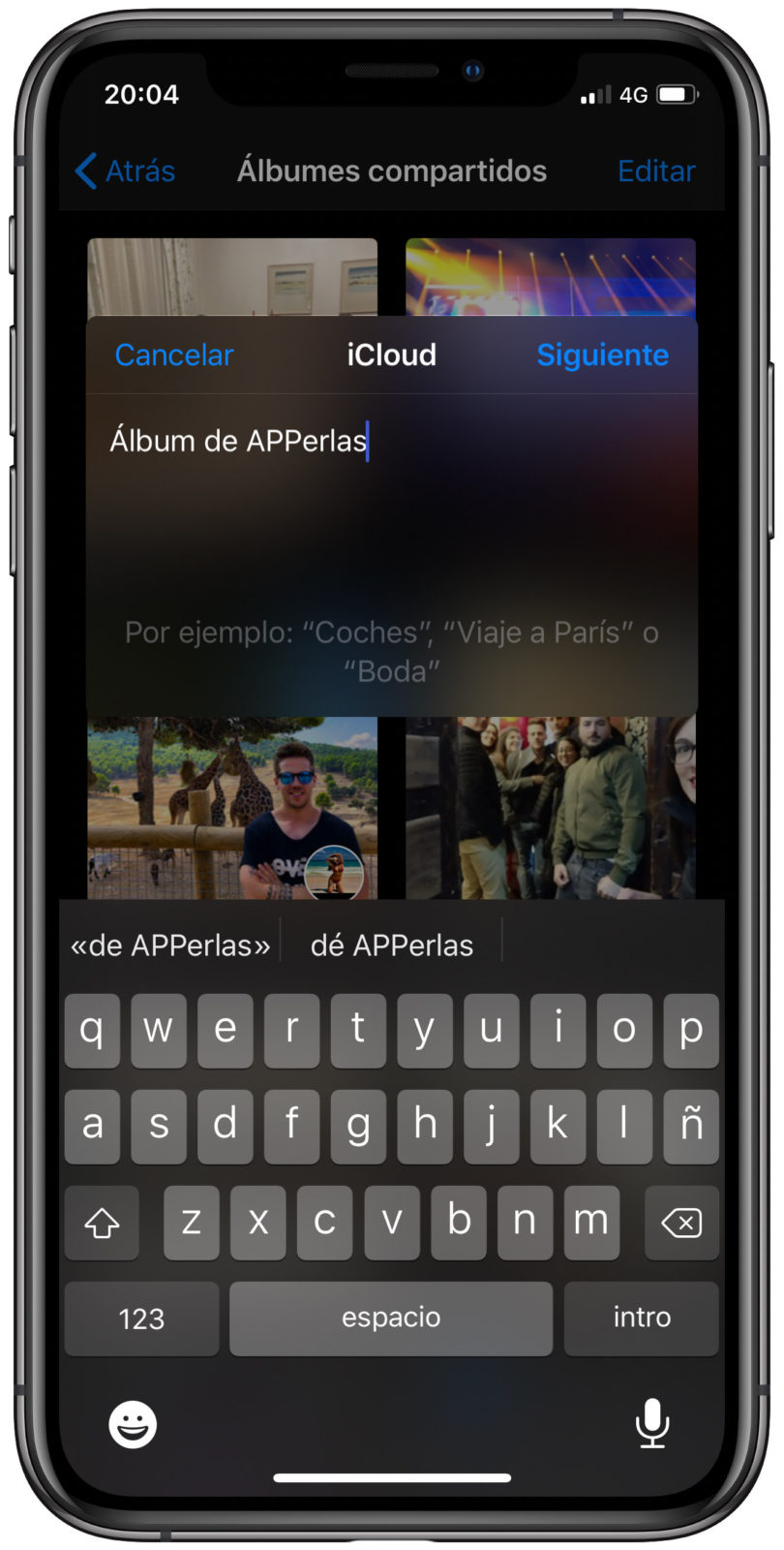 nombre almacenamiento en iCloud 2