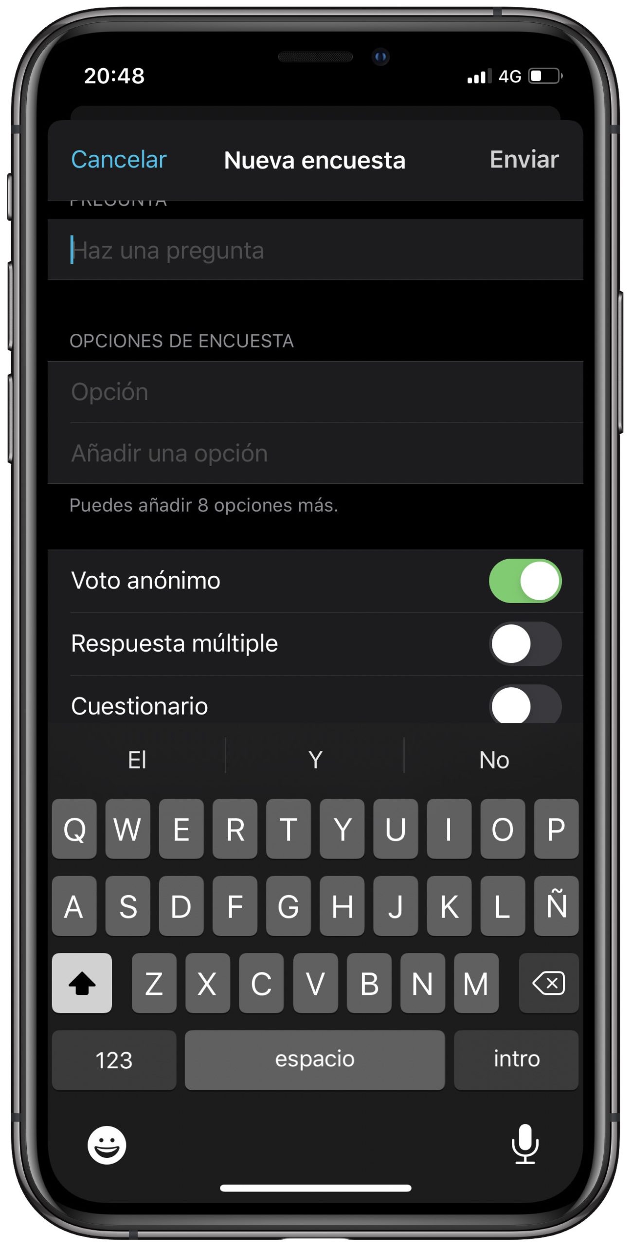 rellenar encuestas en Telegram 2