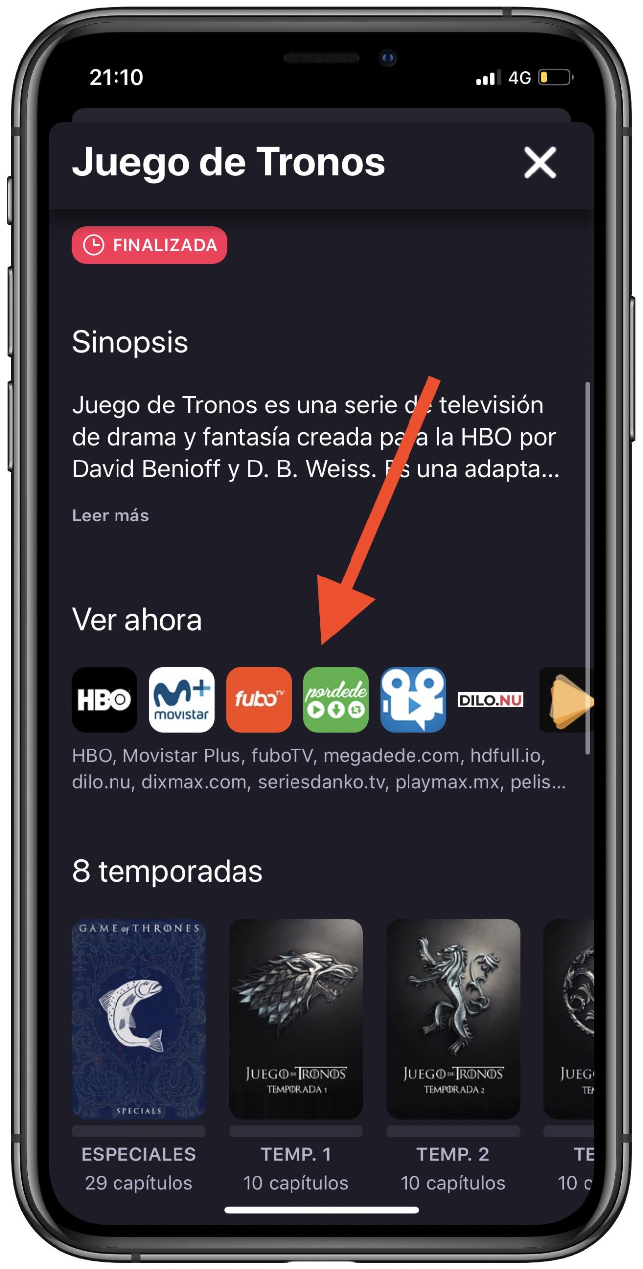 seleccionar app TVSofa 3