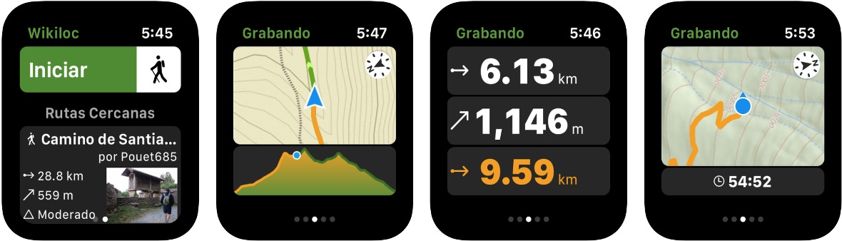 Wikiloc para Apple Watch Wikiloc para Apple Watch