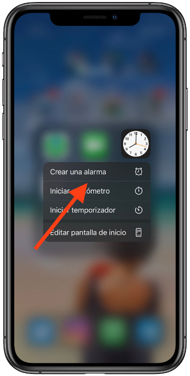 pulsación crear una alarma 1