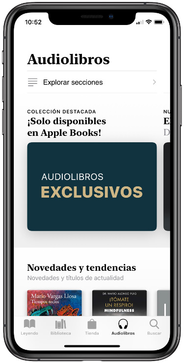 Libros audiolibros disponibles para el iPhone 1