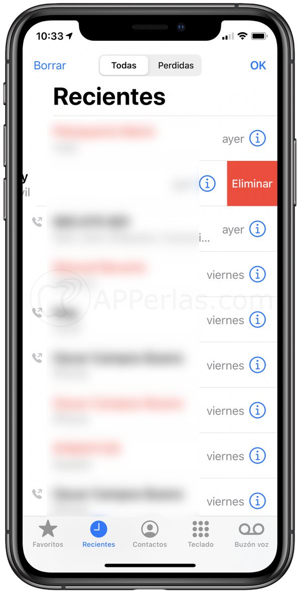 Borra llamadas del iPhone de manera selectiva Borra llamadas del iPhone de manera selectiva