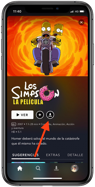 icono descargar contenido de Disney 1