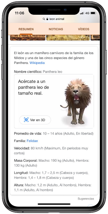 animal animales 3D de Google 1