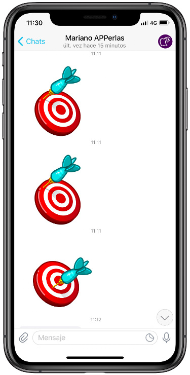 enviar dardos en Telegram 1