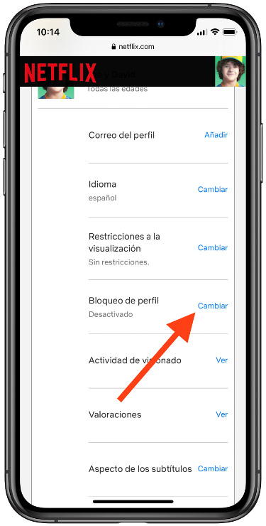 perfil compartir una cuenta de Netflix 2