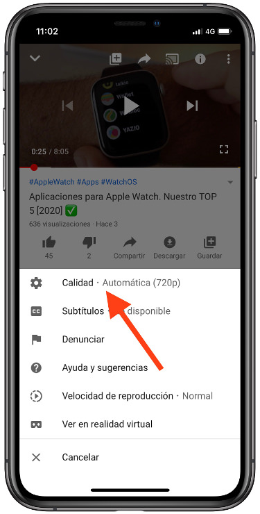 calidad mejorar la calidad de YouTube 2