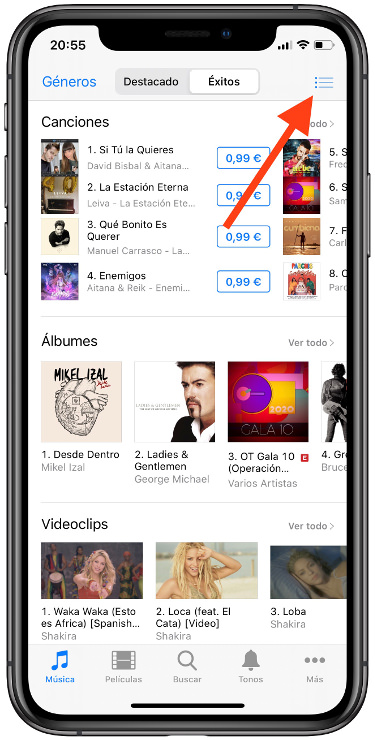 iTunes Store canciones reconocidas con el Apple Watch 1