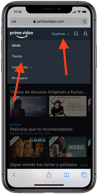 navegador  películas en Amazon Prime vídeo 1