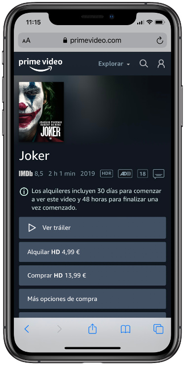elegir películas en Amazon Prime vídeo 2