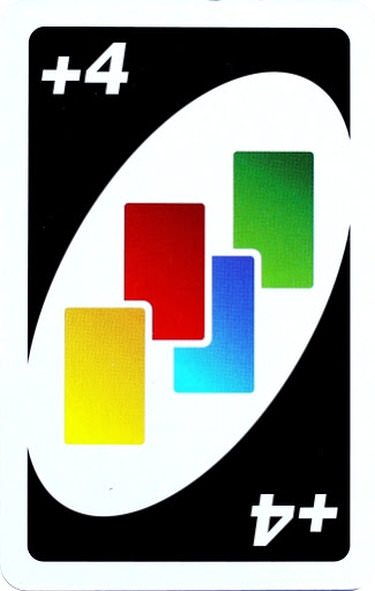 Carta +4 colores de UNO! Carta +4 colores de UNO!