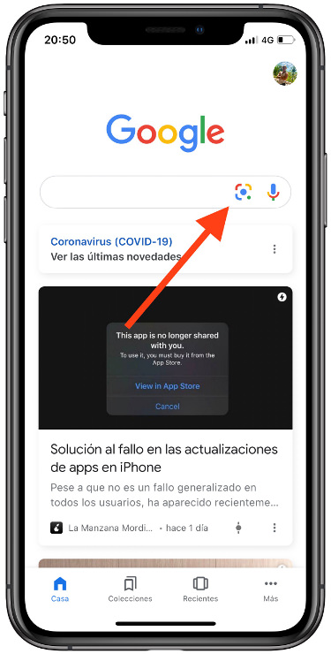 Lens traducir texto 1