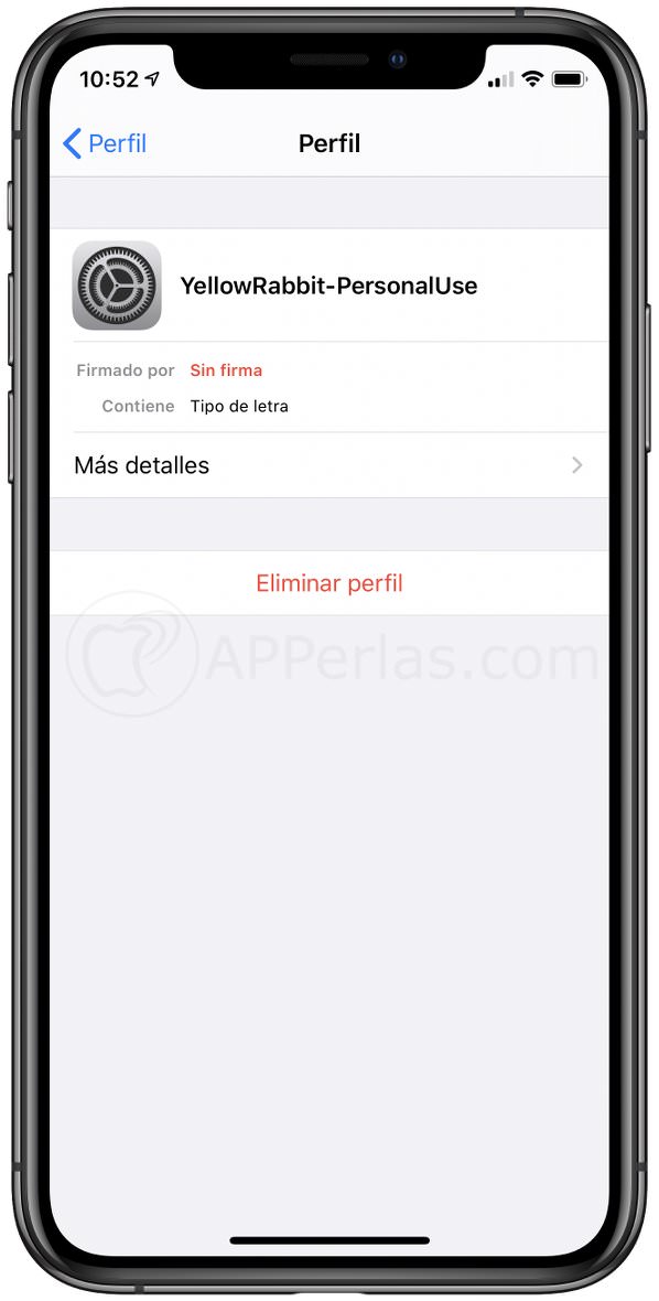 Eliminar perfil Eliminar perfil