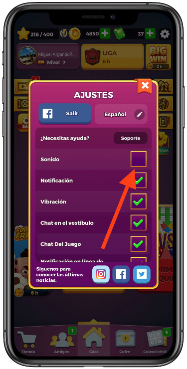  sonido en Parchís 1