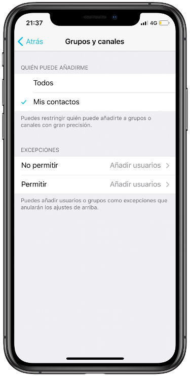 seleccionar un grupo de Telegram 2