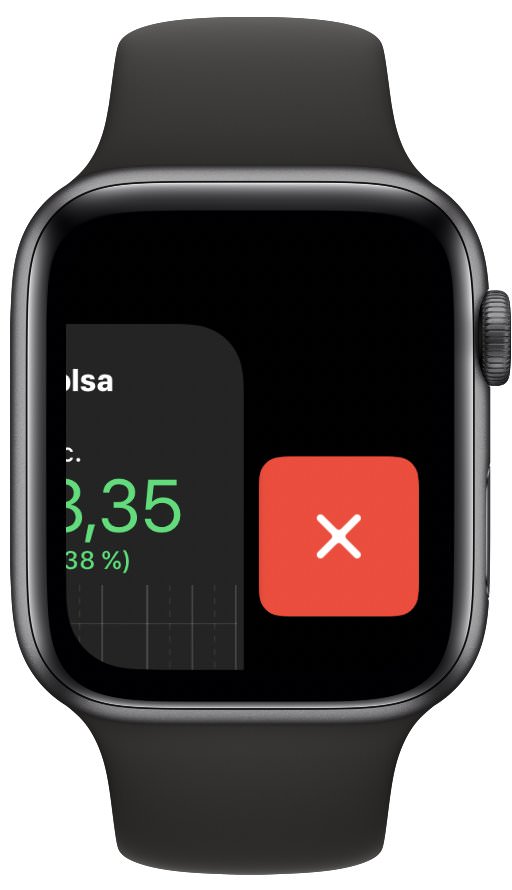 Opción de cerrar apps en el Apple Watch Opción de cerrar apps en el Apple Watch