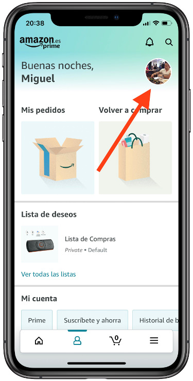 icono foto de perfil en Amazon 1