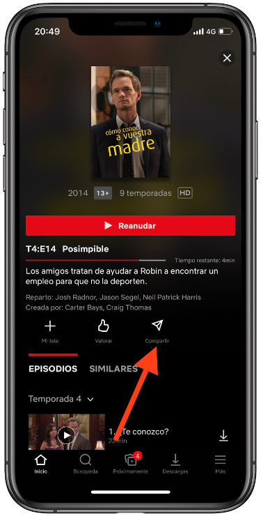 pestaña serie de Netflix en Instagram 1