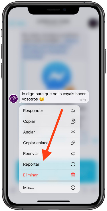 pestaña reportar mensajes 1