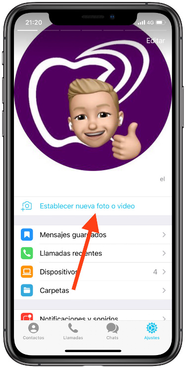 nuevo vídeo de foto de perfil 1