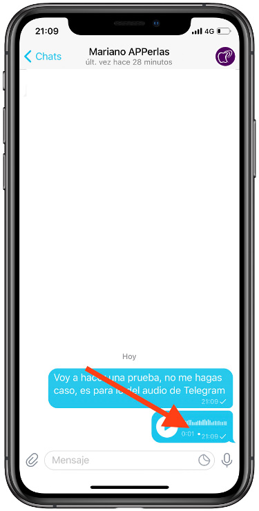 punto audio en Telegram 1