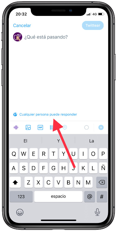 pestaña configurar las respuestas a un tweet 1