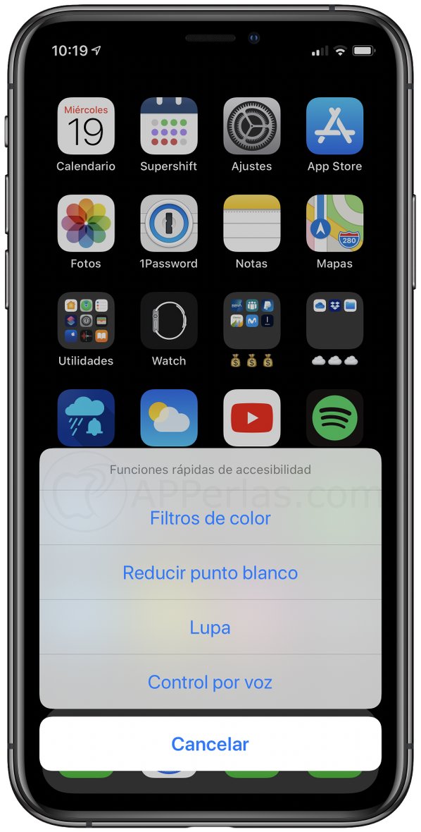 Listado de funciones rápidas configuradas en mi iPhone Listado de funciones rápidas configuradas en mi iPhone