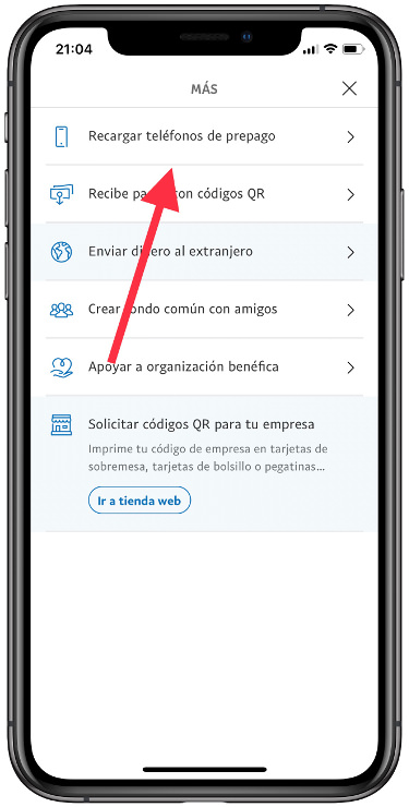 paypal recargar un teléfono de prepago 1