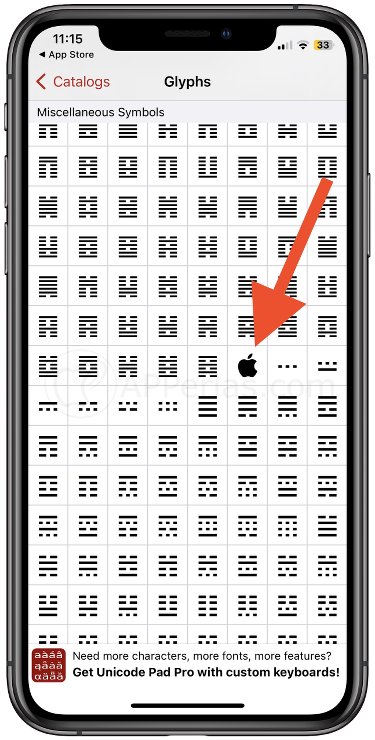 El símbolo de la manzana de Apple El símbolo de la manzana de Apple