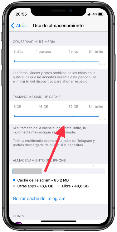tamaño máximo de caché 1