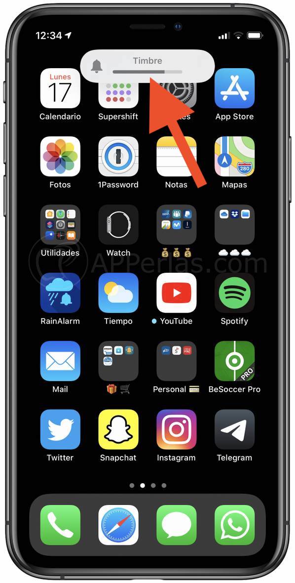 Nivel de sonido del timbre en iOS Nivel de sonido del timbre en iOS