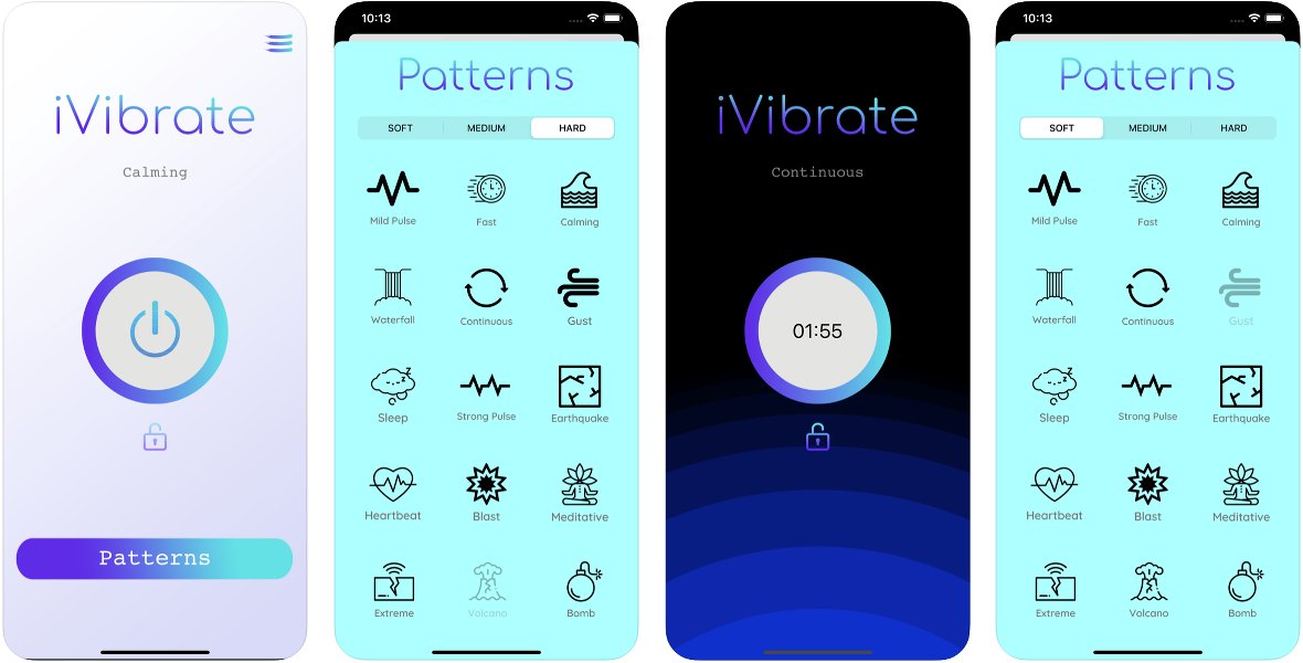 Capturas de este vibrador móvil para iPhone Capturas de este vibrador móvil para iPhone