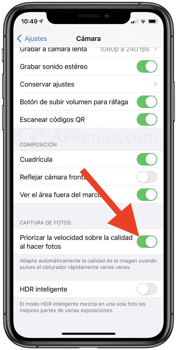Nuevo ajuste en la configuración de Cámara en iOS 14 Nuevo ajuste en la configuración de Cámara en iOS 14