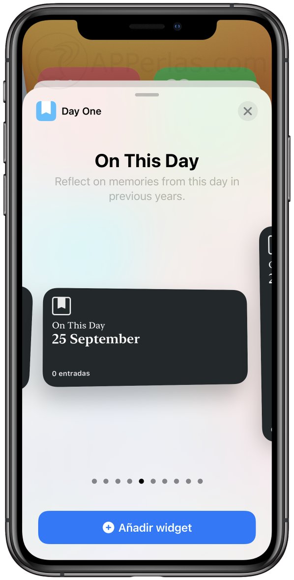 Widgets de la app Day One Widgets de la app Day One