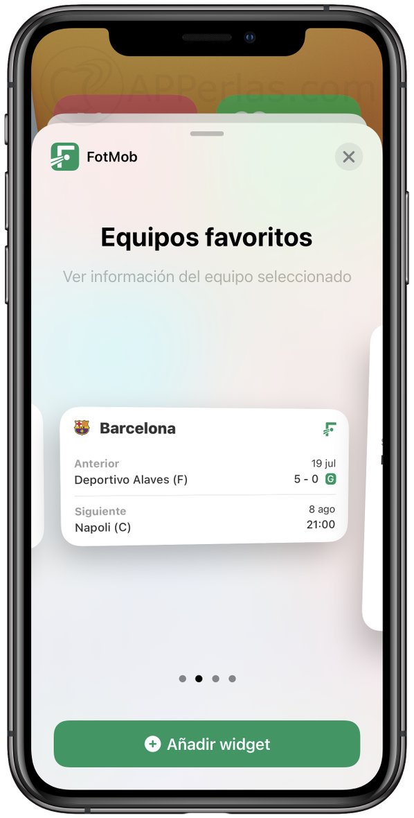 Widgets de la app FotMob Widgets de la app FotMob