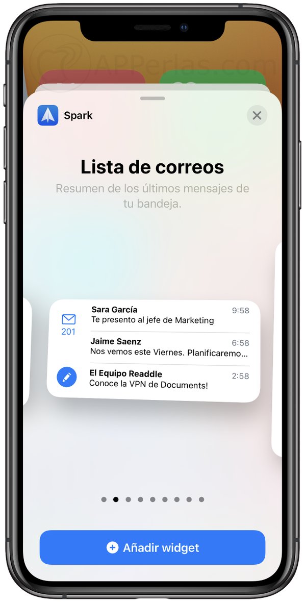 Spark una de las apps con Widgets para iPhone Spark una de las apps con Widgets para iPhone