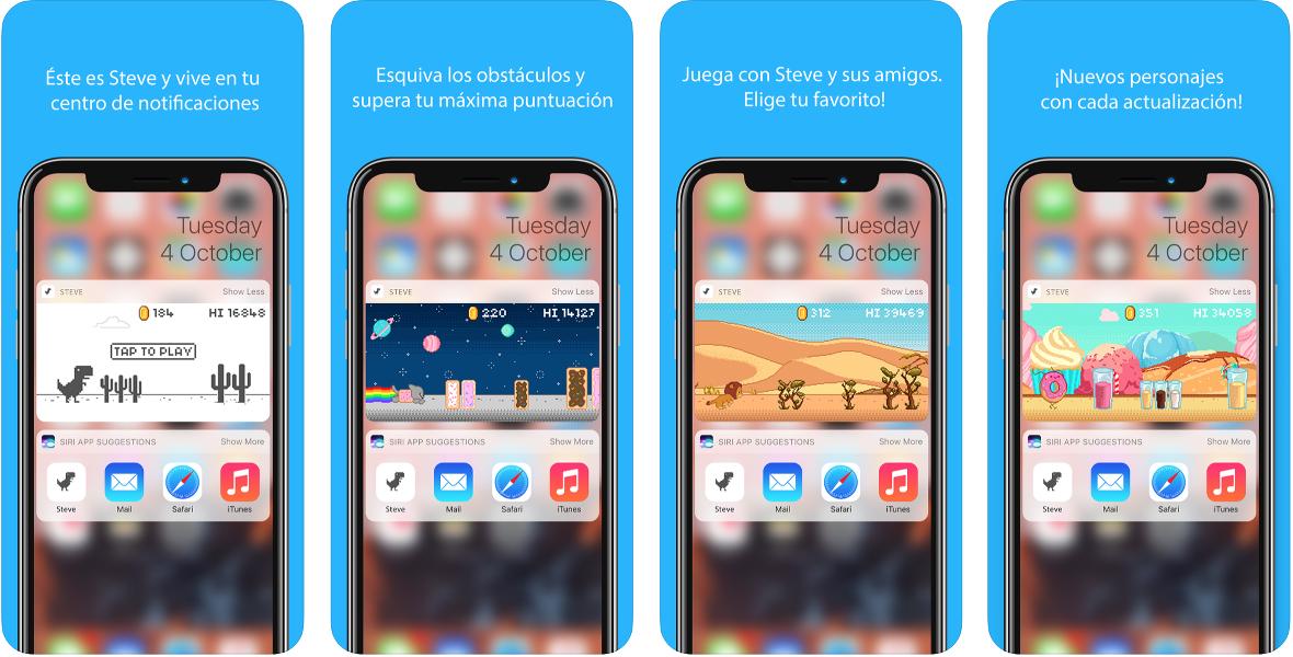 Juega a Steve desde la pantalla de Widgets Juega a Steve desde la pantalla de Widgets
