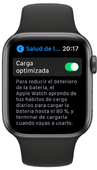 carga optimizada del Apple Watch 2