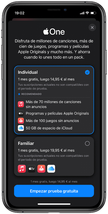 Seleccionar el plan que queremos
